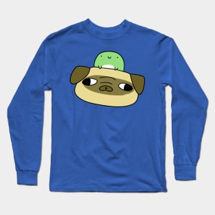 Pug Face and Frog Long Sleeve T-Shirt